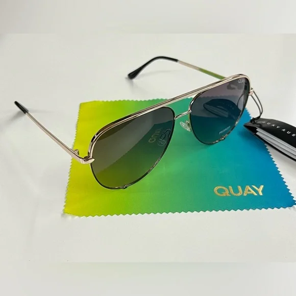 QUAY AUSTRALIA HIGH KEY -GLDBLK/BRN - Picture 1 of 7